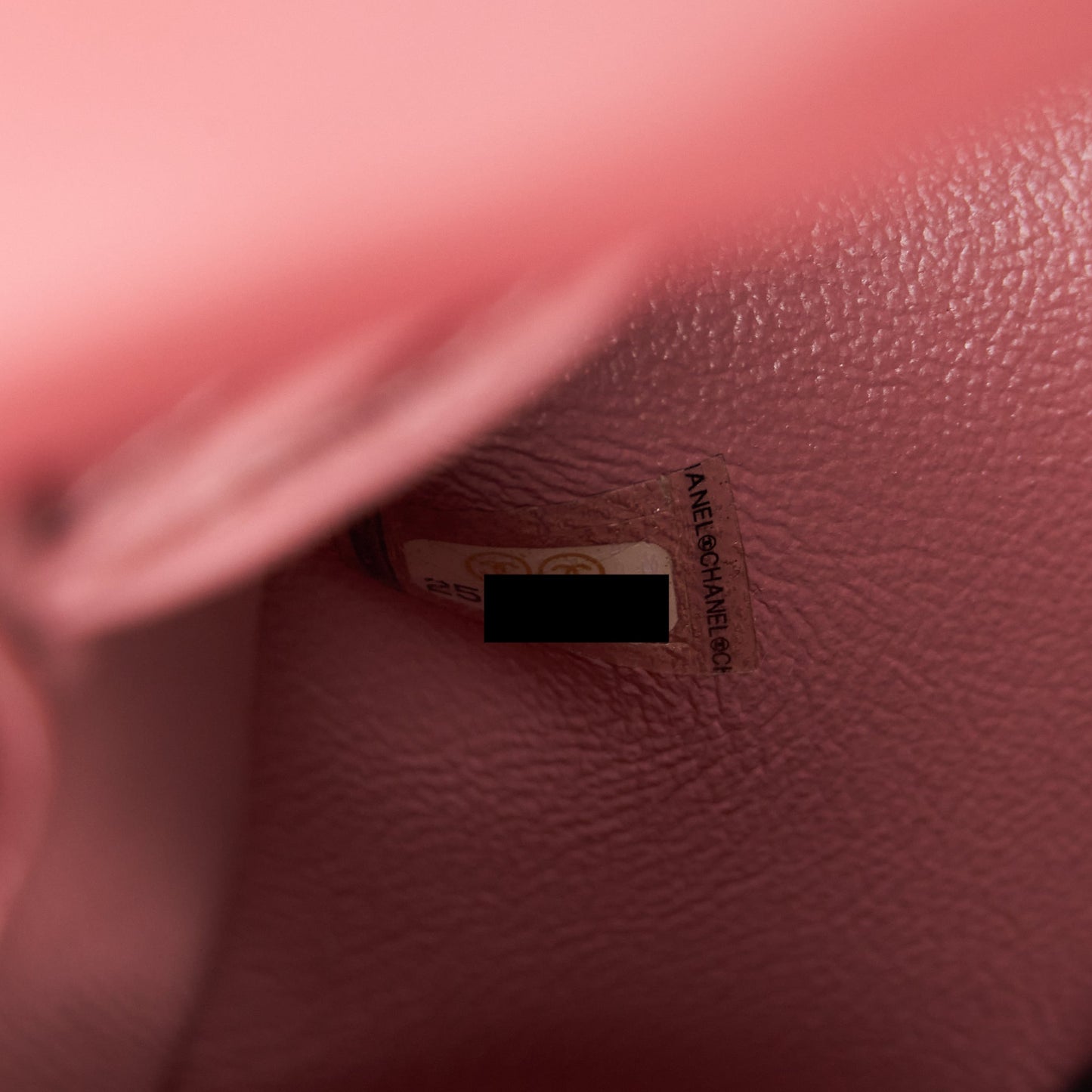 Chanel Small Coco Handle Chevron Calfskin With Lizard Handle Pink