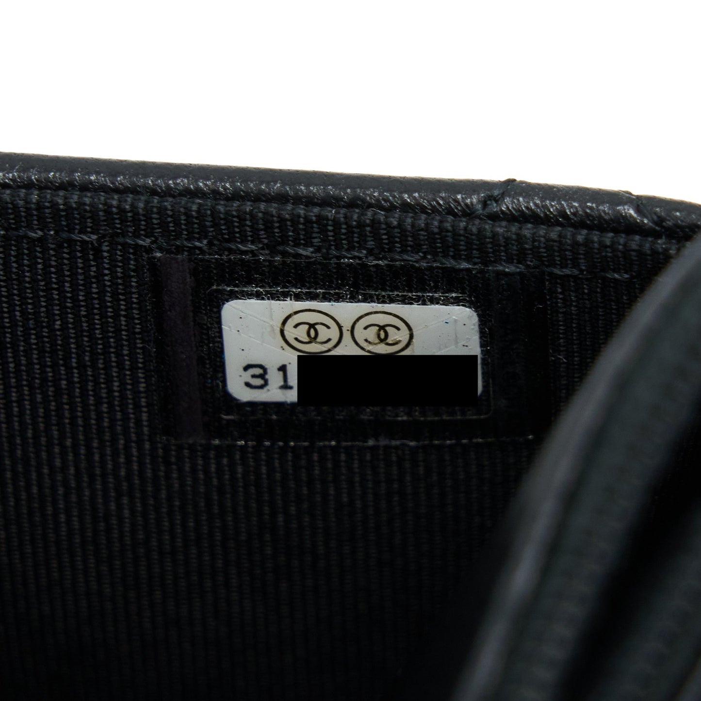Chanel Coco Charm Wallet On Chain Lambskin Black L