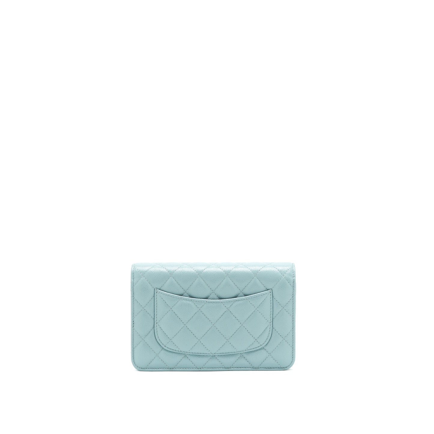 Chanel Wallet On Chain Caviar Pearly Light Blue