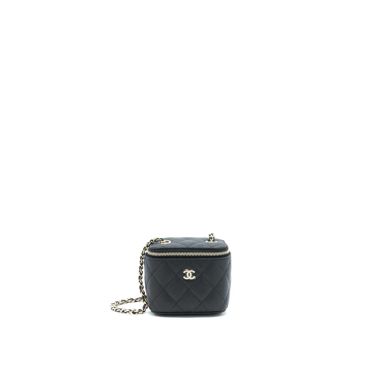 Chanel Mini Vanity Caviar In Black L