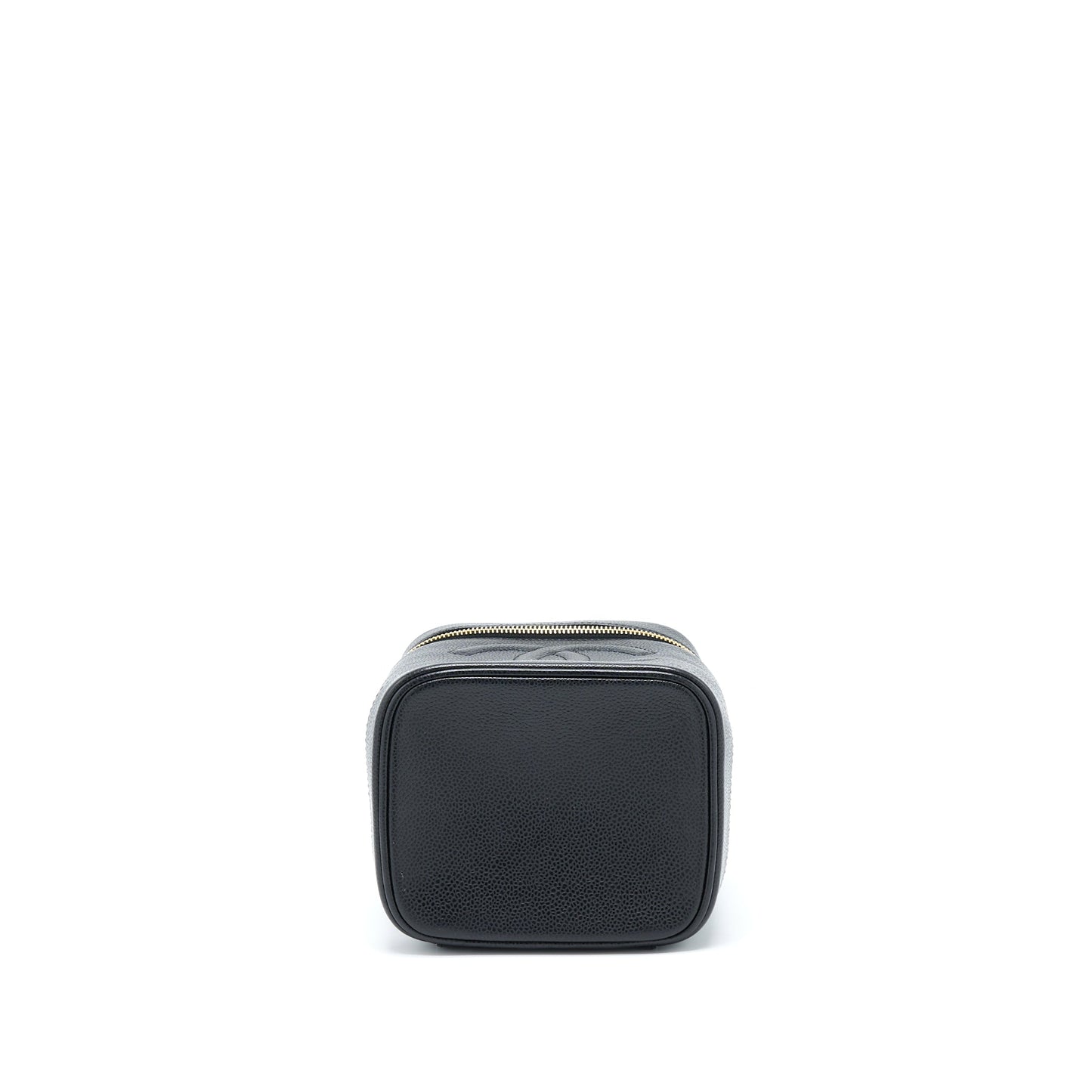 Chanel  Vertical CC Logo Cosmetic Vanity Caviar Black
