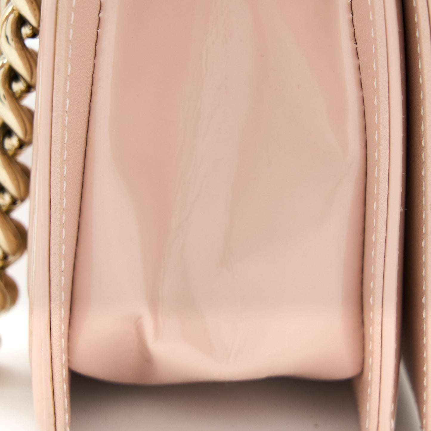 Chanel Small Boy Bag Patent Leather Light Pink L