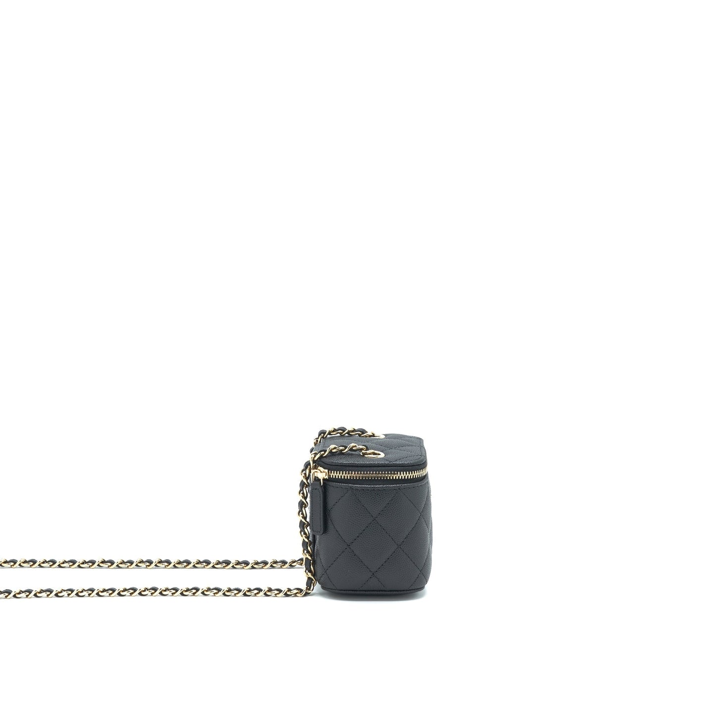 Chanel Mini Vanity Caviar In Black L
