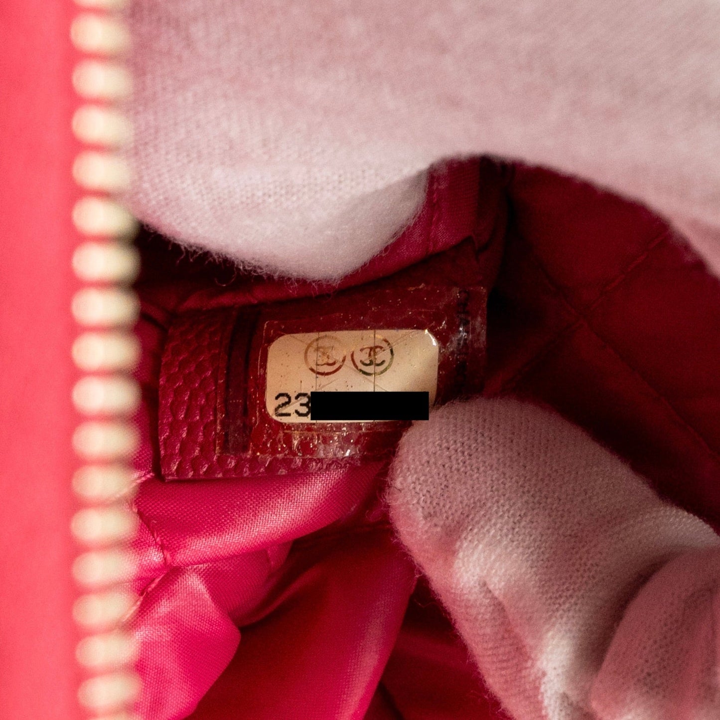 Chanel Large Boy O Case Zip Pouch Caviar Pink L