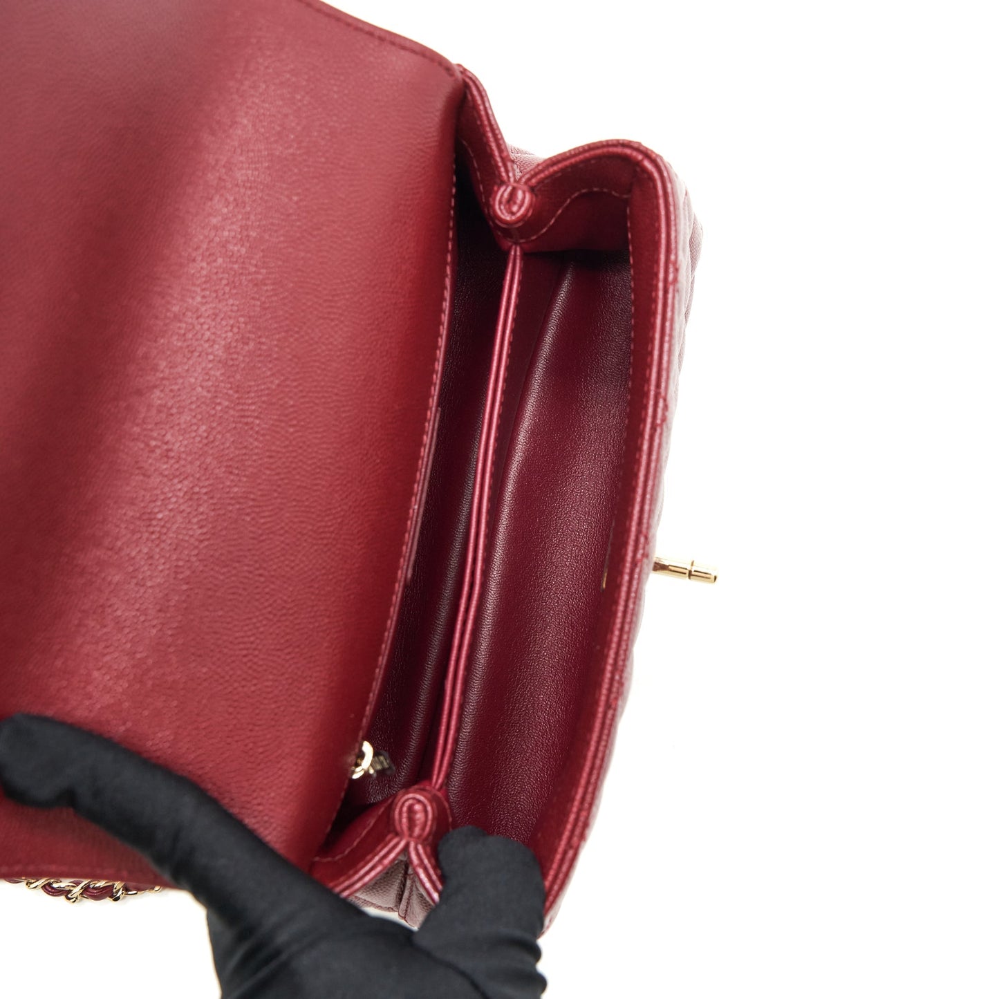 Chanel 21A Small Coco Handle Caviar NC635 Burgundy L