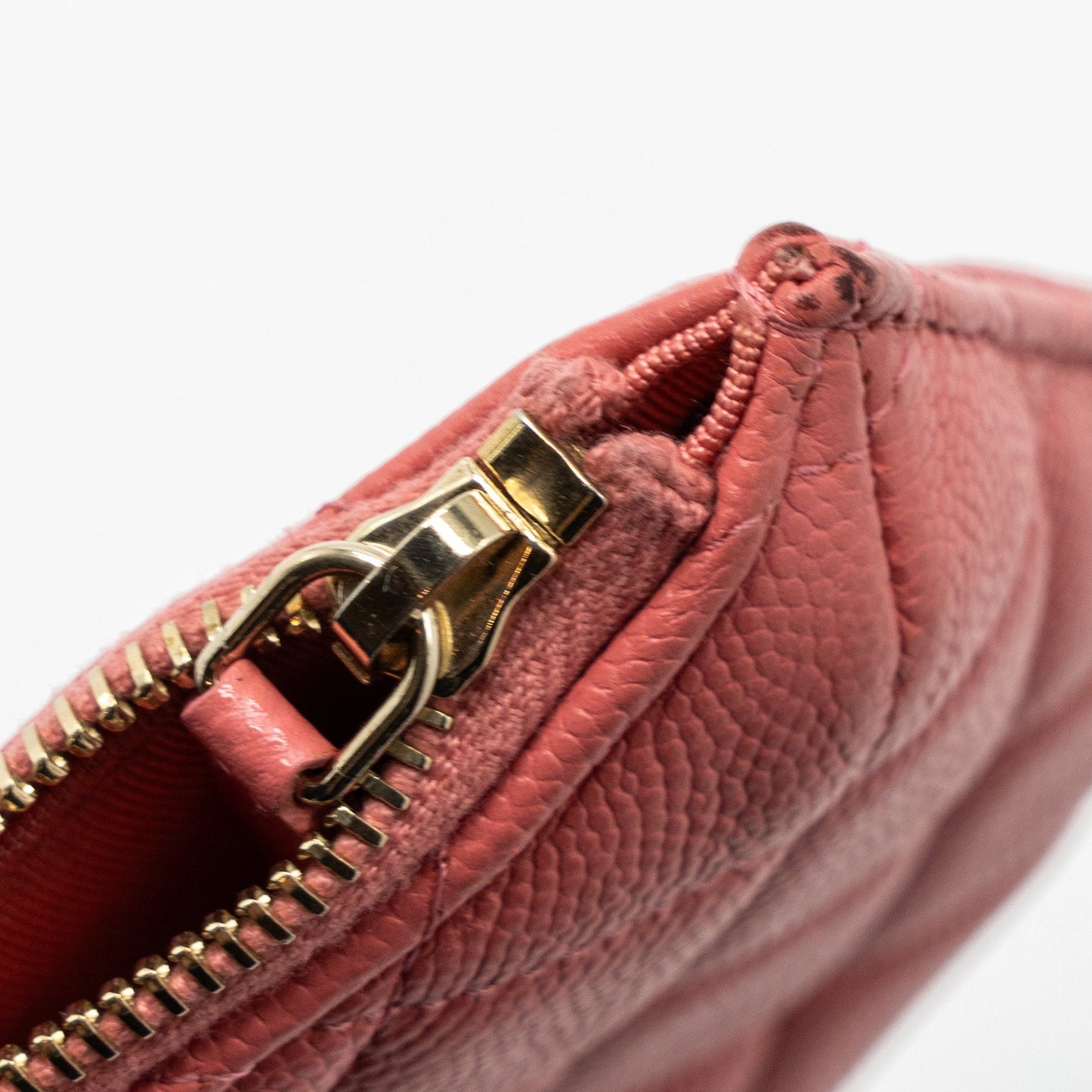 Chanel Phone Card Holder Caviar Pink L