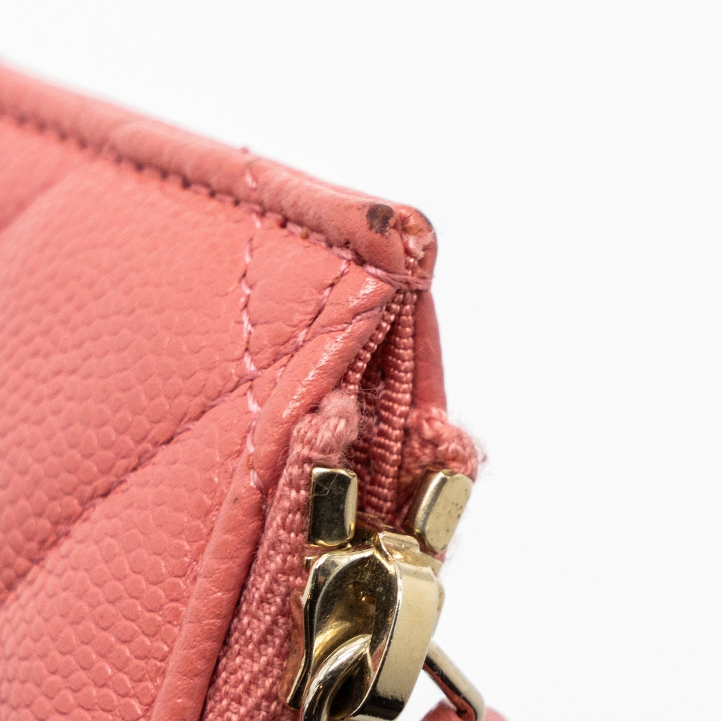 Chanel Phone Card Holder Caviar Pink L