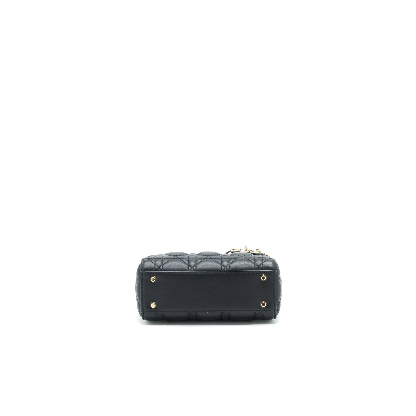 Dior Mini Lady Dior Tote Purse Lambskin Black