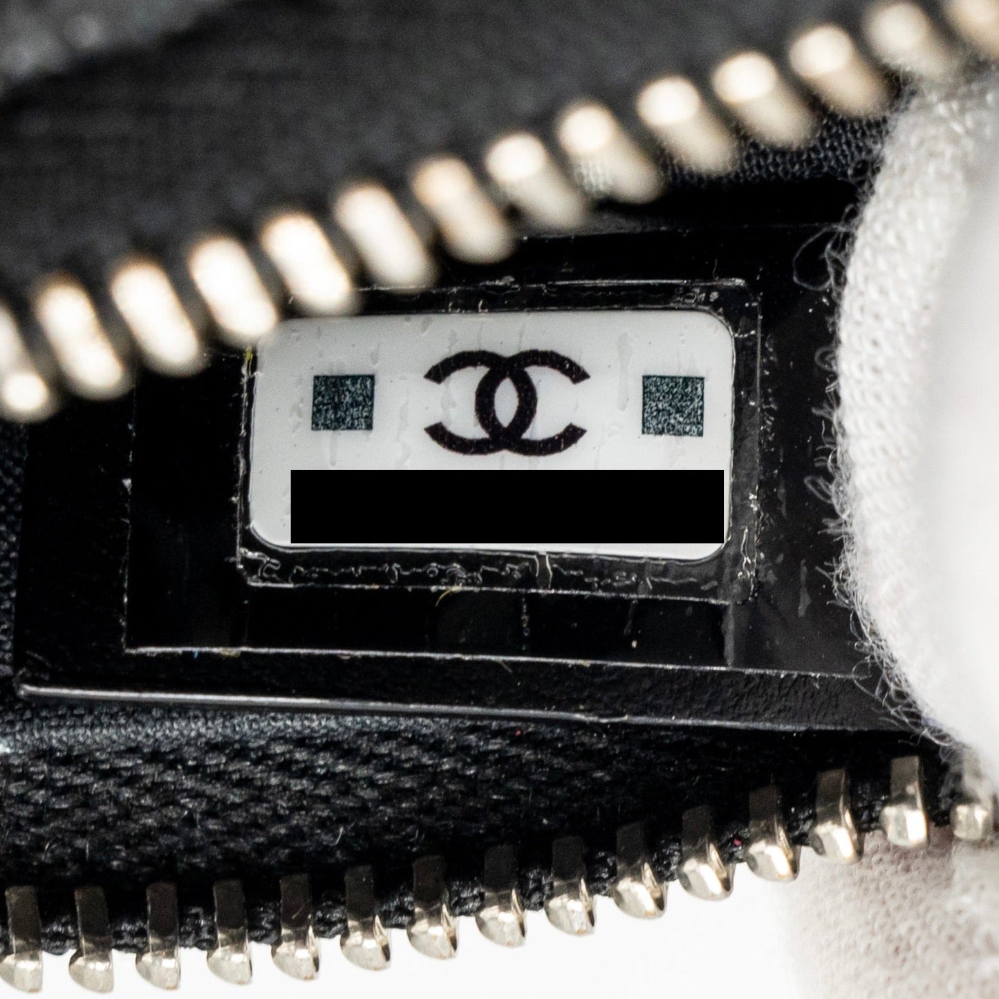 Chanel Detailed CC Small O-Case Pouch Caviar Black  (Microchip)