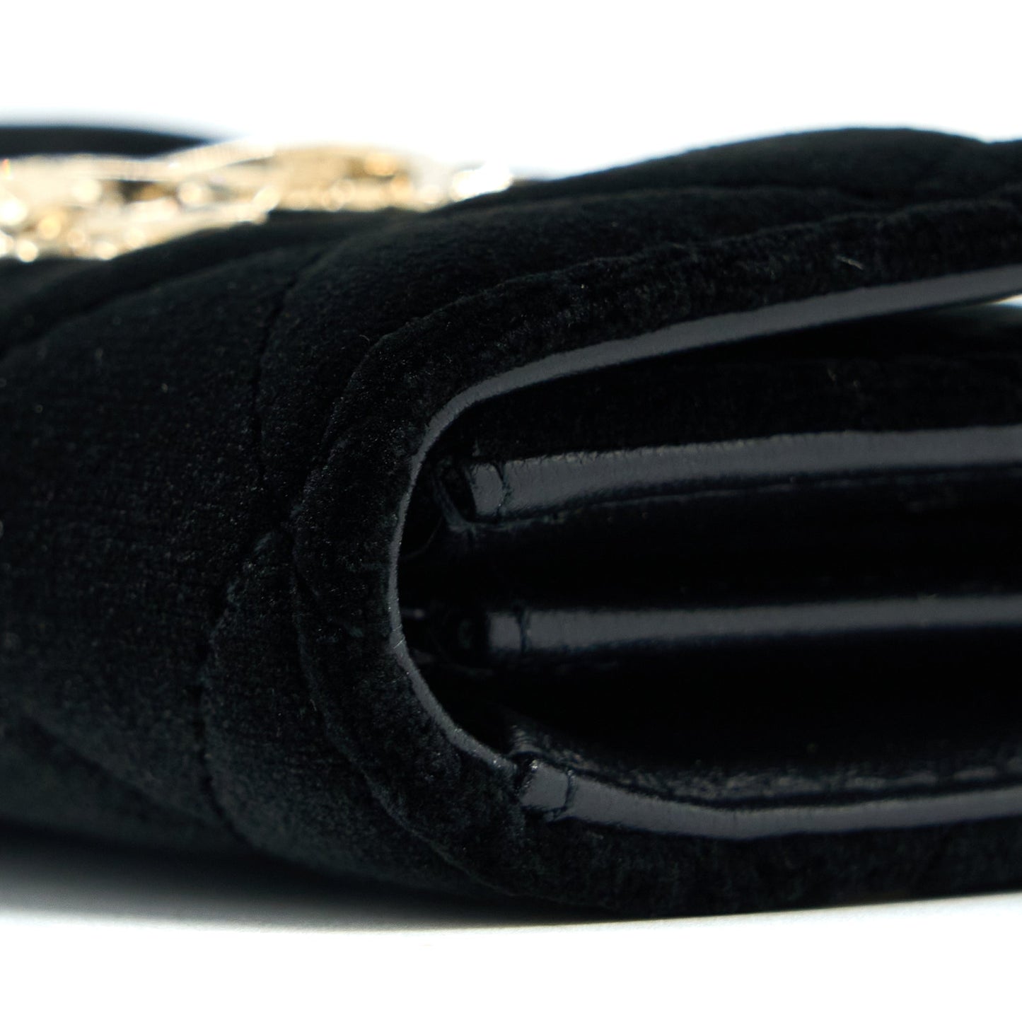 Chanel Small Flap Wallet Velvet Black L