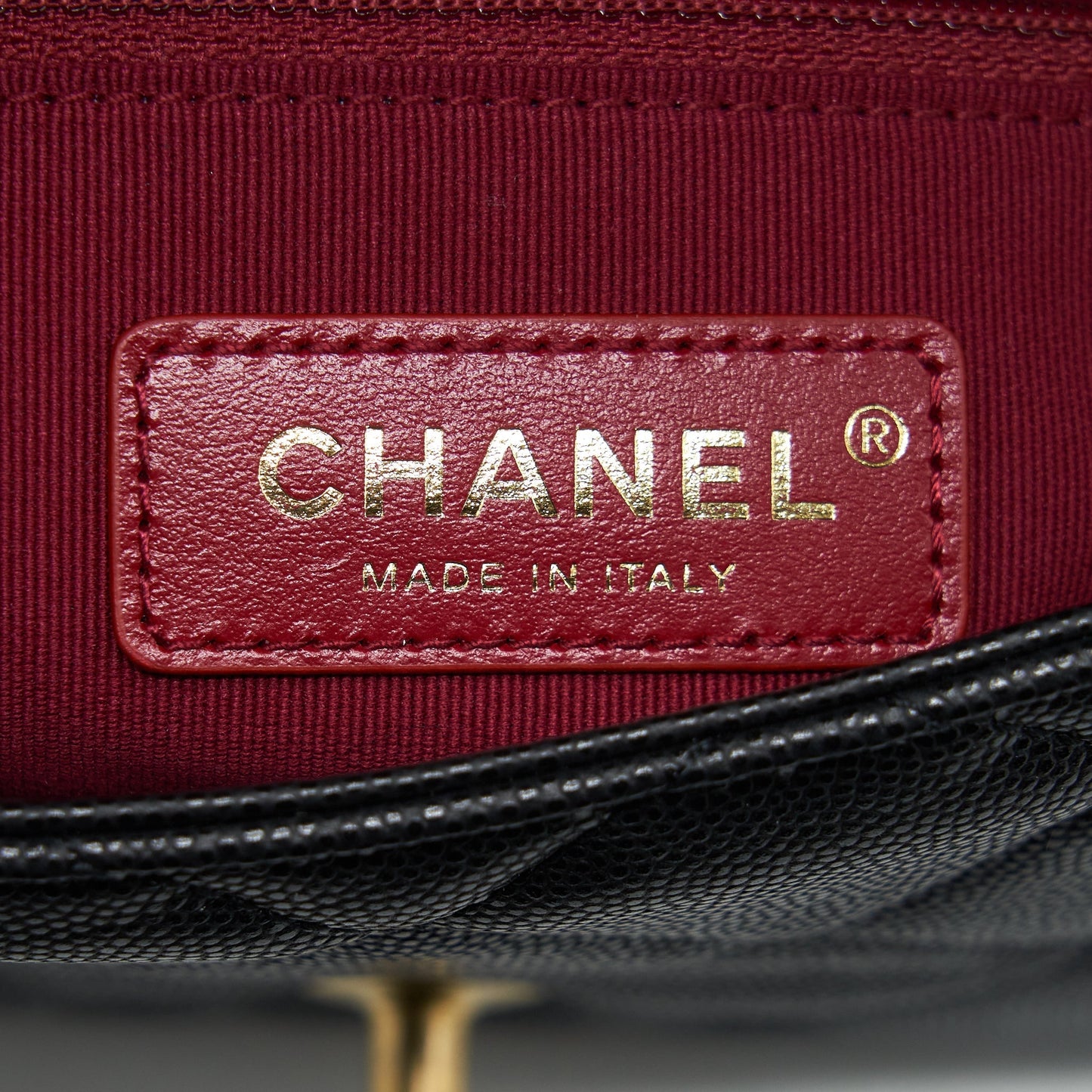 Chanel 22A Small Flap Bag With Button On Chains Caviar Black Brushed
