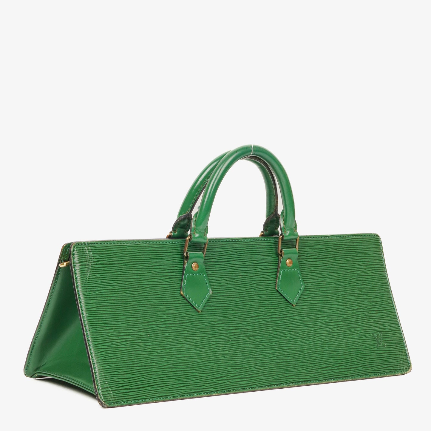 Louis Vuitton Sac Triangle Green EPI Leather Handbag