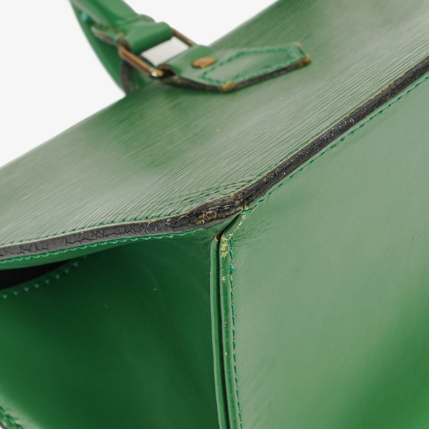 Louis Vuitton Sac Triangle Green EPI Leather Handbag