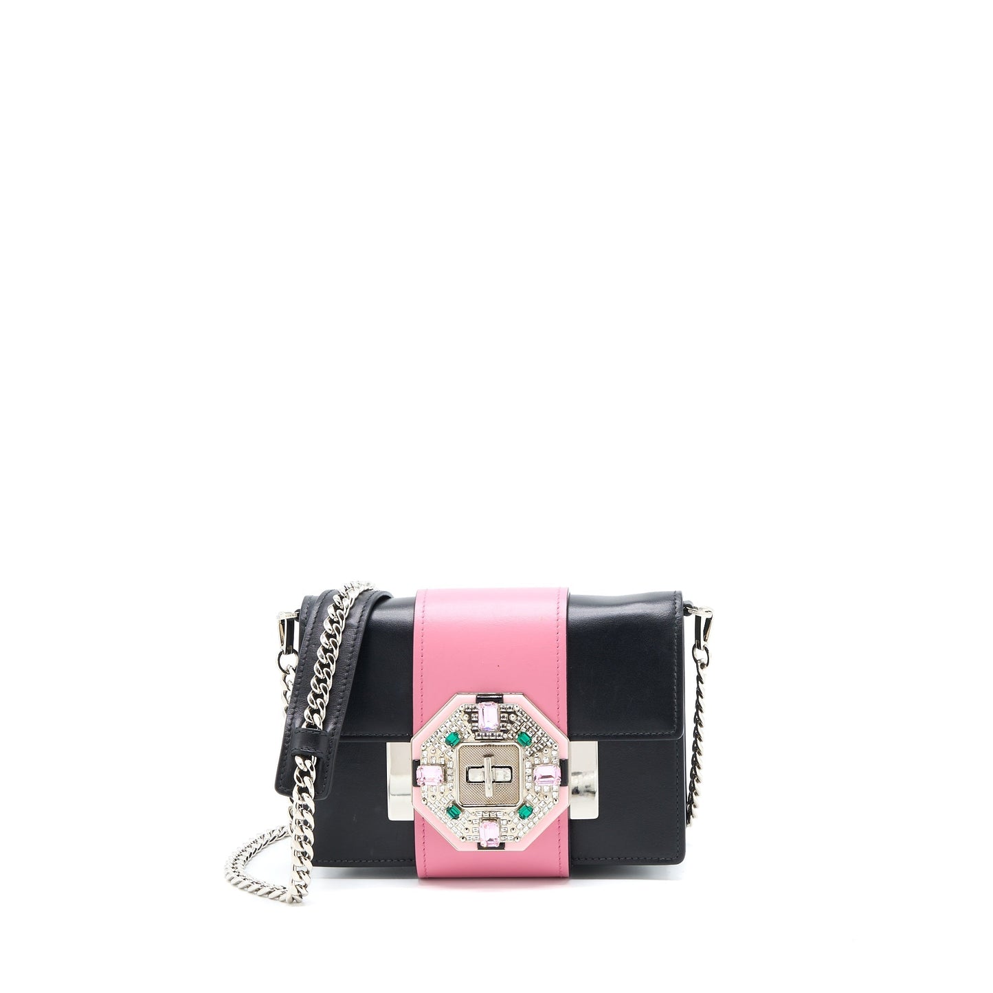 Prada Plex Ribbon Purse Crystal Calfskin Multicolour