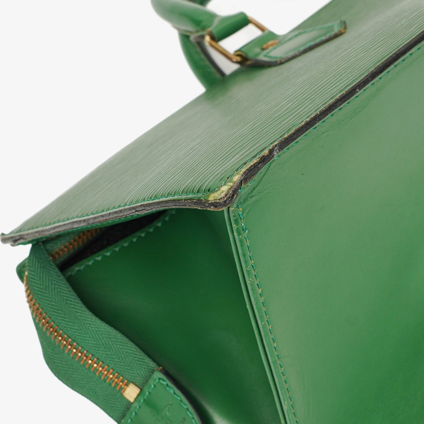 Louis Vuitton Sac Triangle Green EPI Leather Handbag