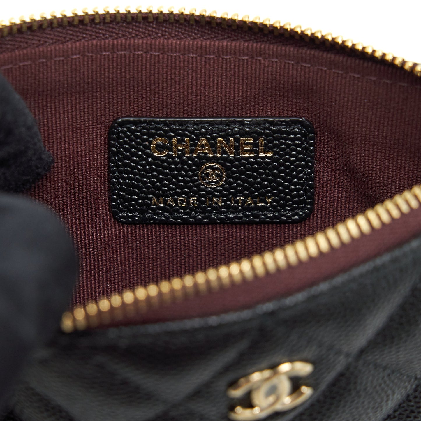 Chanel Mini Pouch Caviar Black L