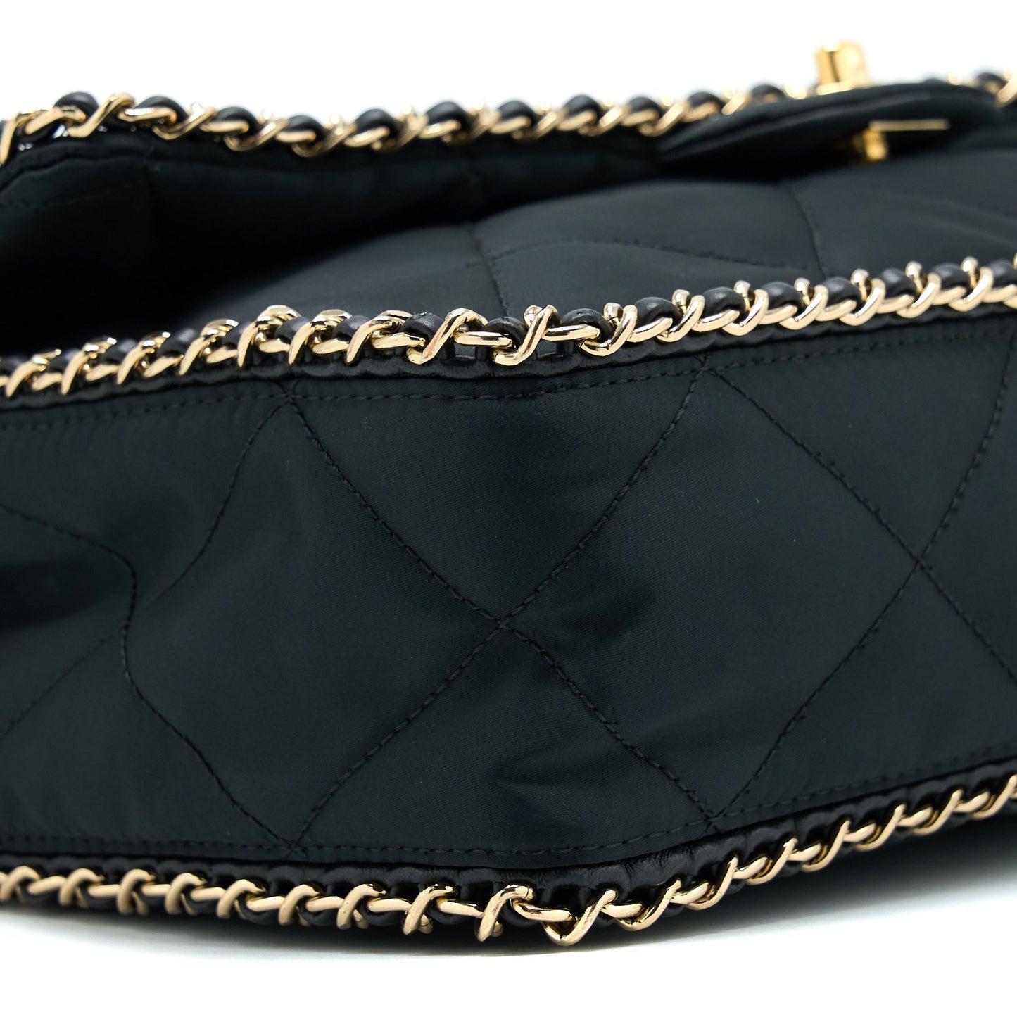 Chanel Seasonal Flap Bag Fabric Black