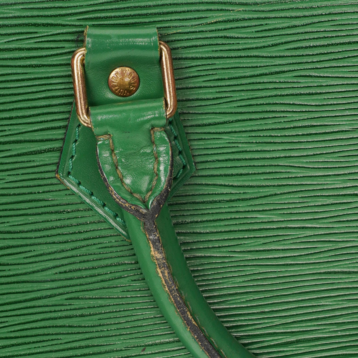 Louis Vuitton Sac Triangle Green EPI Leather Handbag