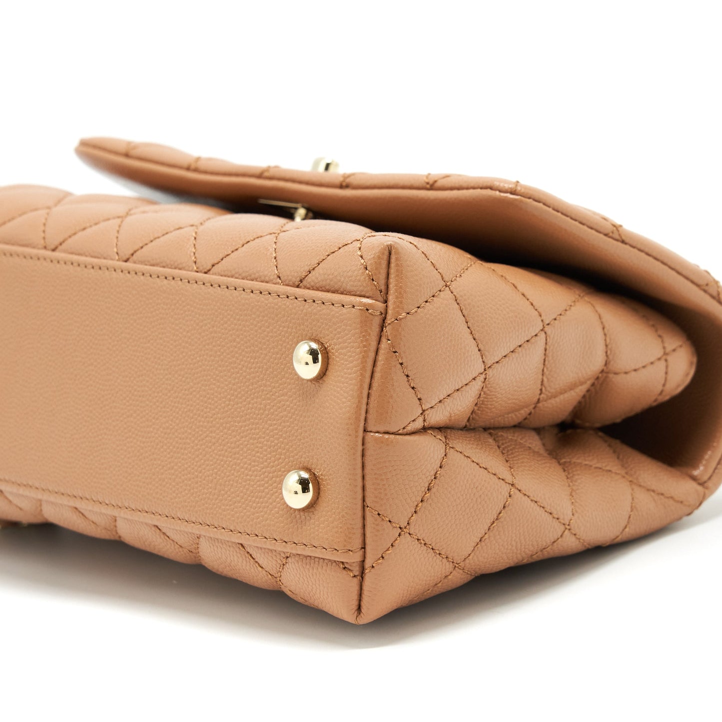 Chanel 21P Small Coco Handle Caviar NB356 Caramel L