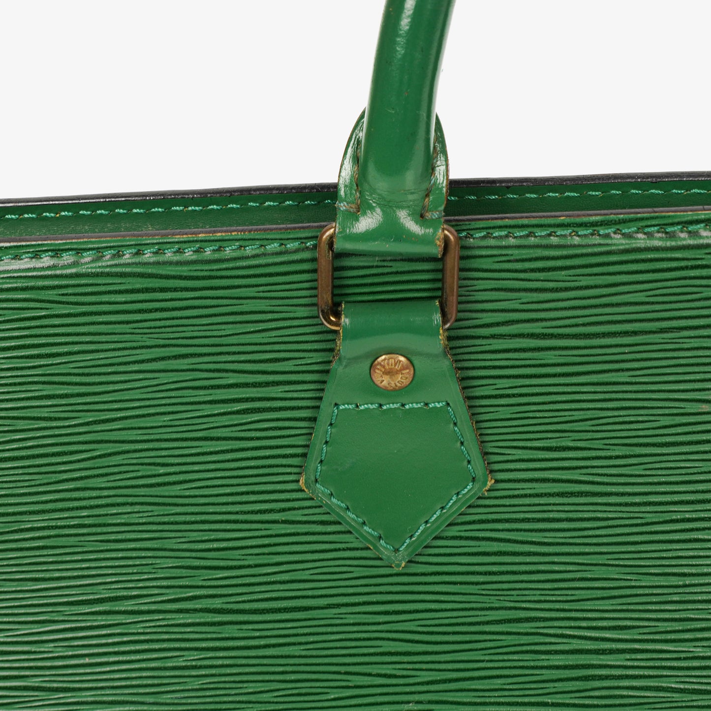 Louis Vuitton Sac Triangle Green EPI Leather Handbag