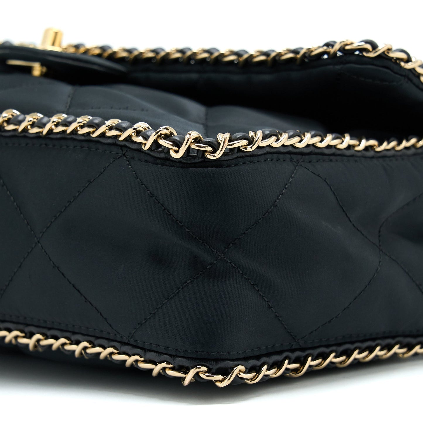 Chanel Seasonal Flap Bag Fabric Black