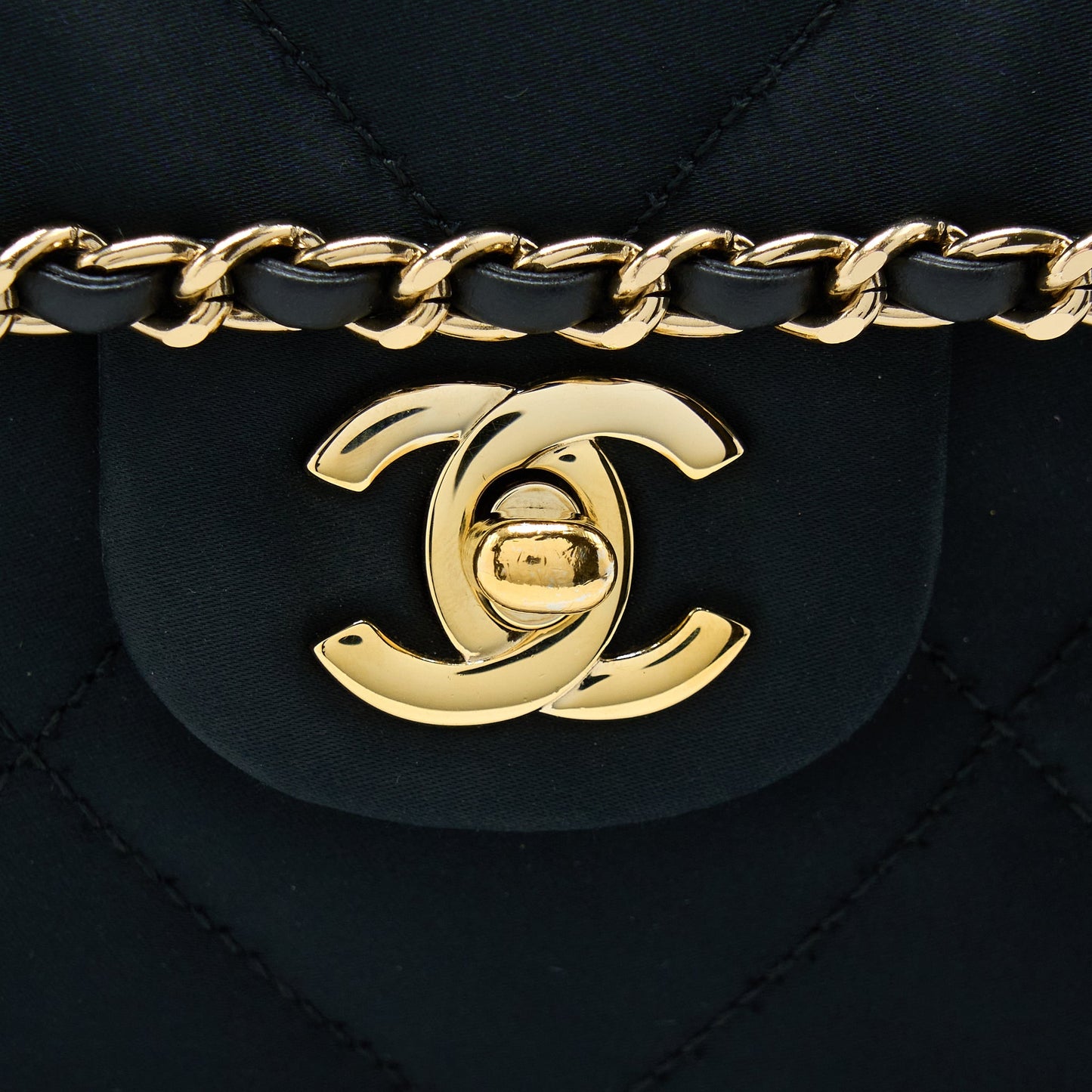 Chanel Seasonal Flap Bag Fabric Black