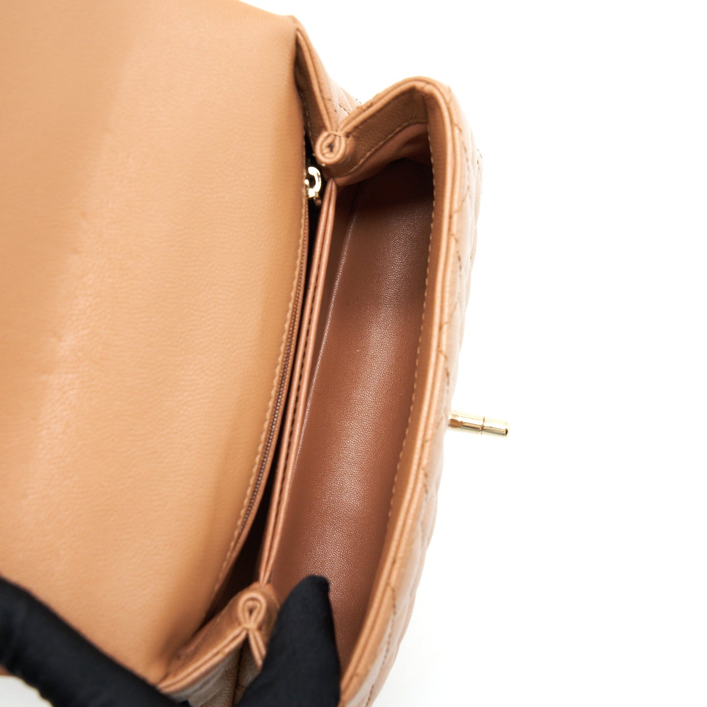 Chanel 21P Small Coco Handle Caviar NB356 Caramel L