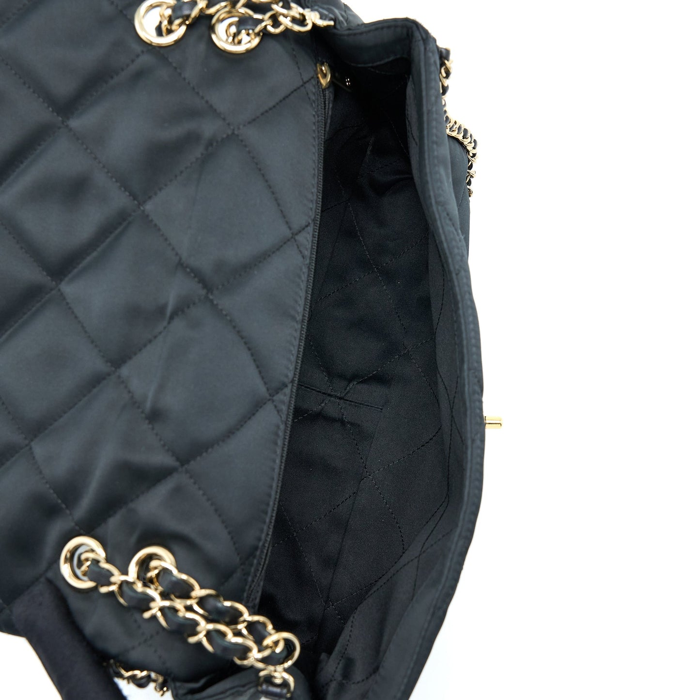 Chanel Seasonal Flap Bag Fabric Black