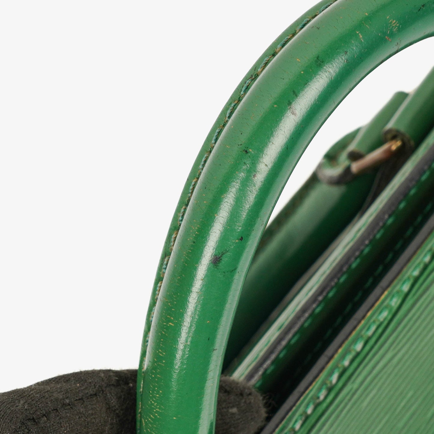 Louis Vuitton Sac Triangle Green EPI Leather Handbag