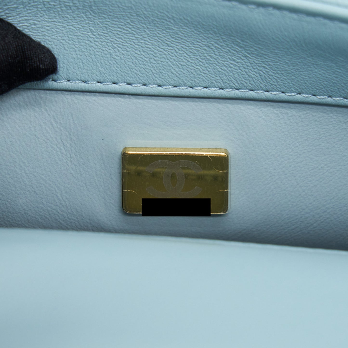 Chanel 22P Seasonal Mini Square Flap Bag Lambskin Light Blue