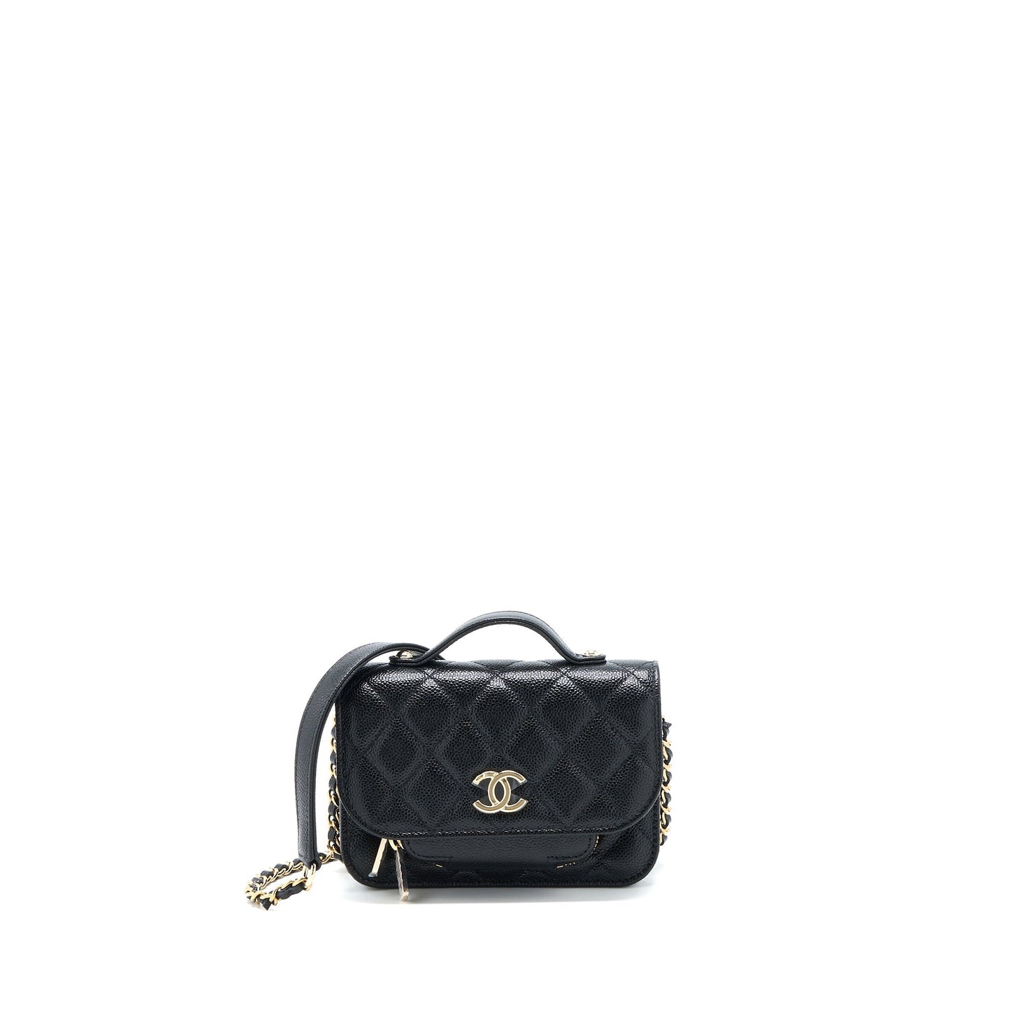 Chanel Mini Business Affinity Caviar Black L (Microchip)