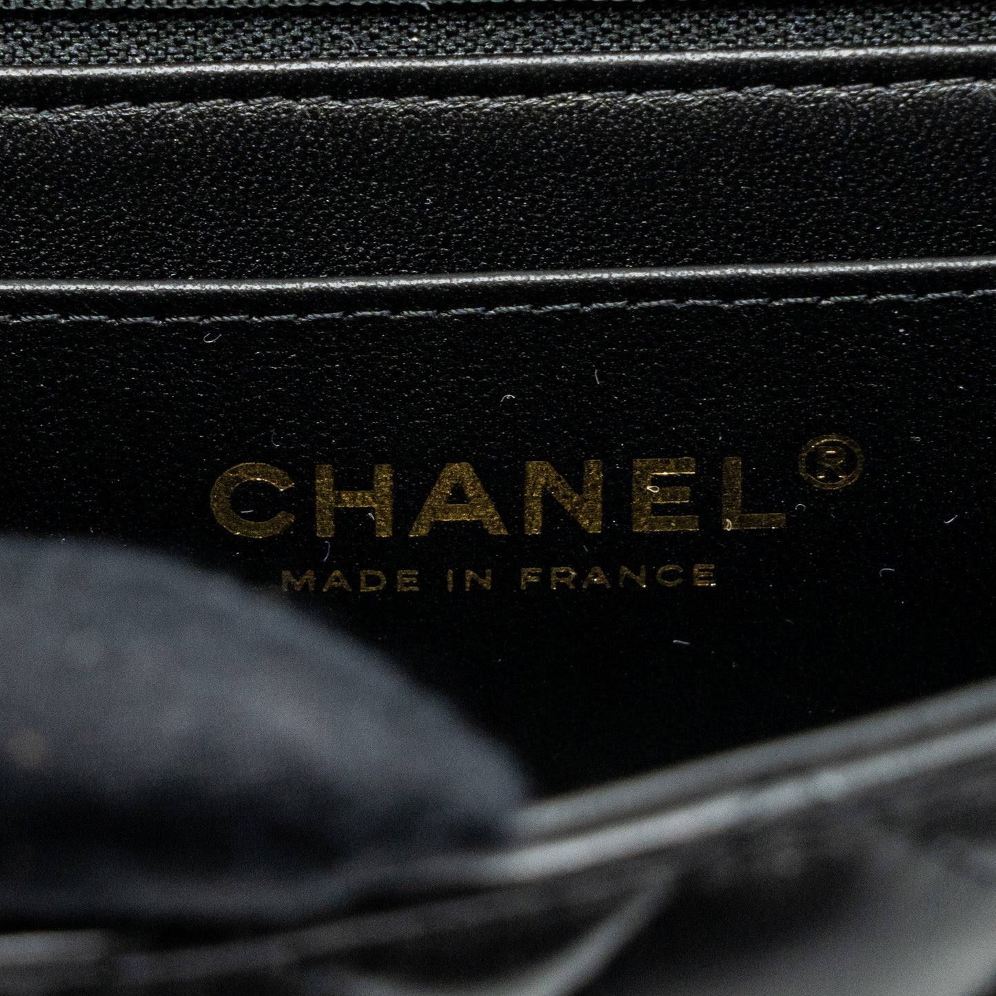 Chanel top handle mini Rectangular flap bag lambskin black L (Microchip )