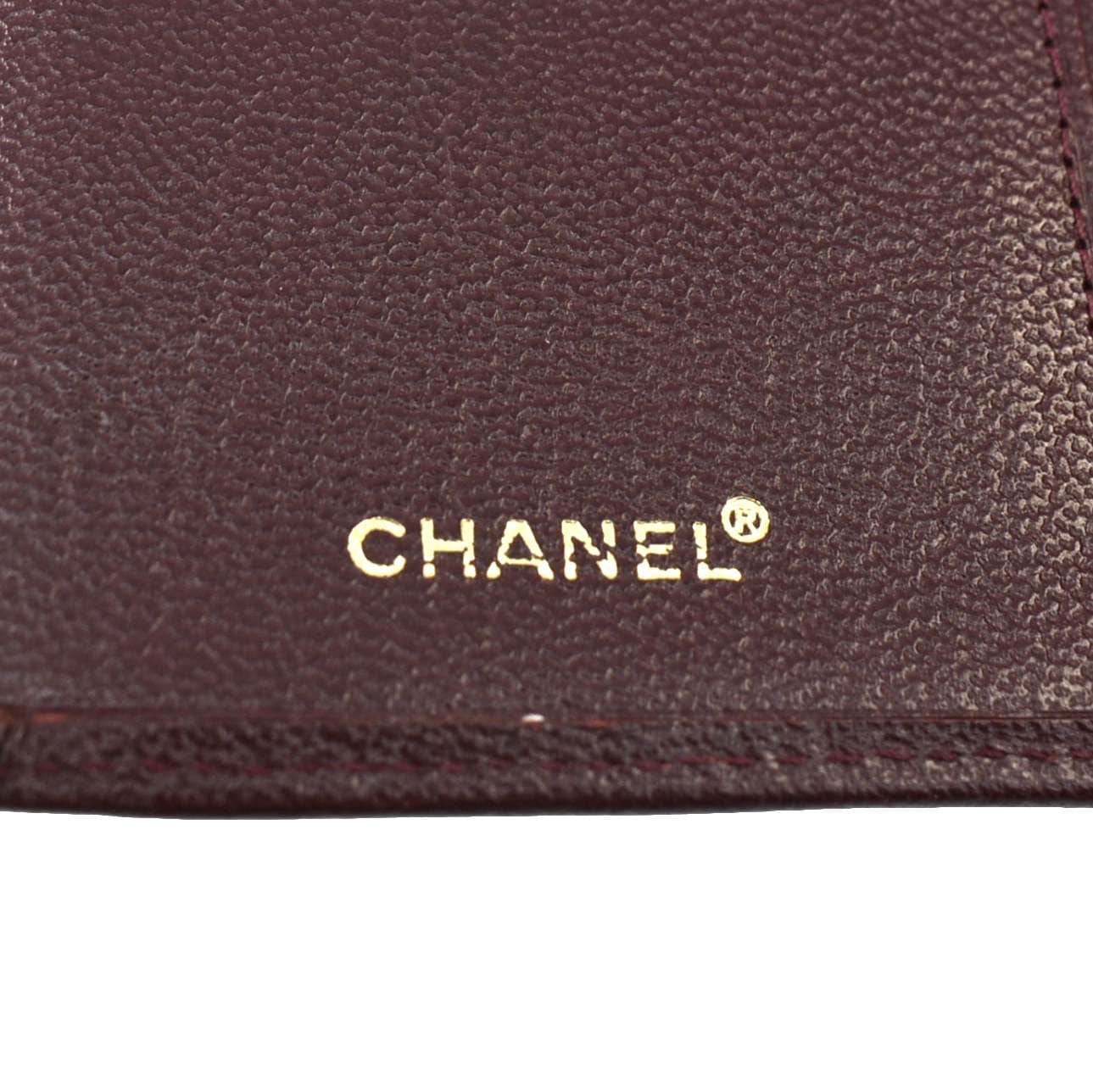 CHANEL  L-Yen Leather Wallet Burgundy