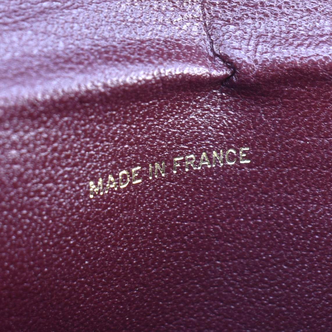 CHANEL  L-Yen Leather Wallet Burgundy