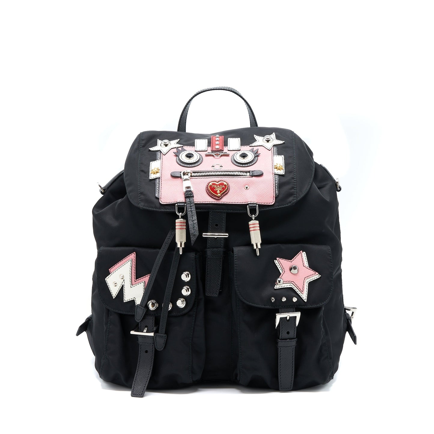 Prada Backpack Nylon Black/ Multicoloured