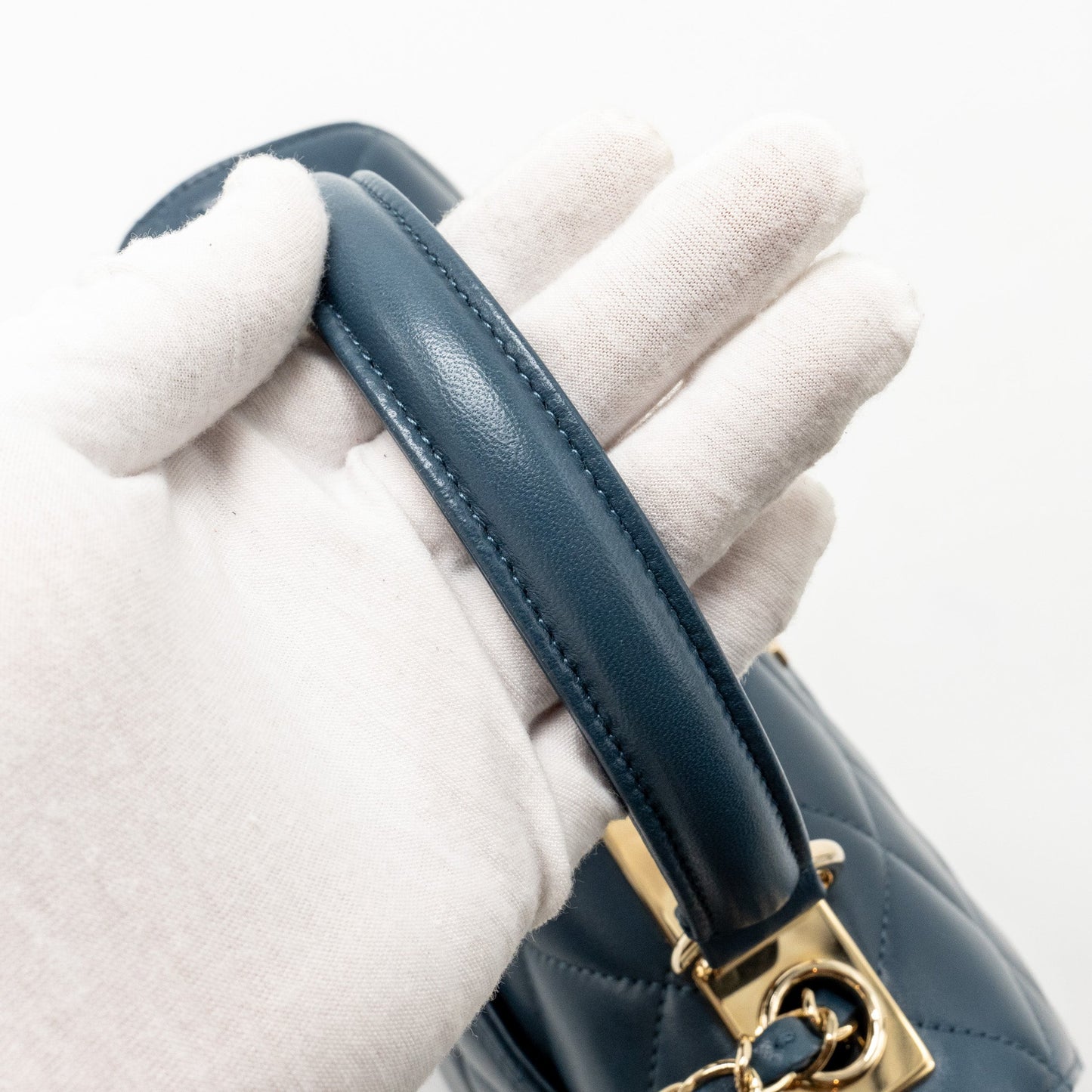 Chanel Small Trendy CC Flap Bag Lambskin Blue