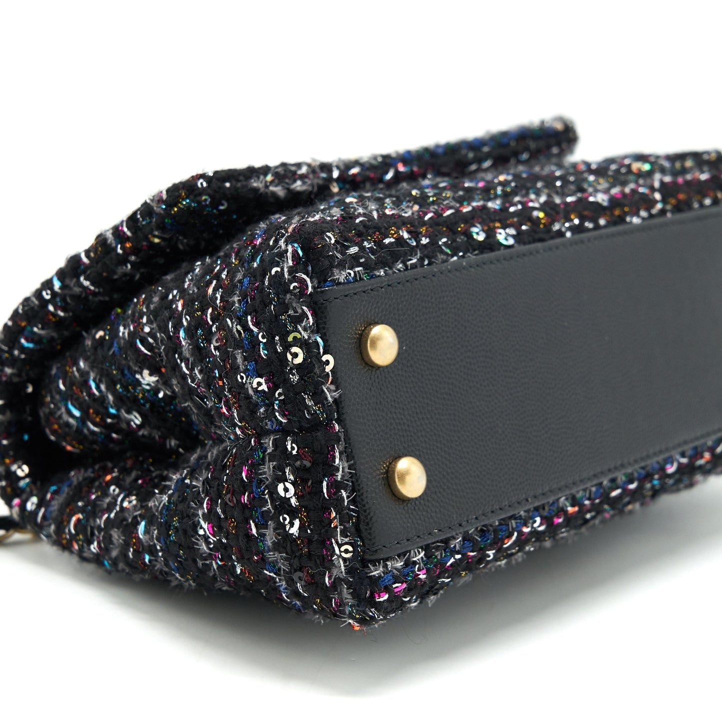 Chanel small tweed coco handle 24cm black