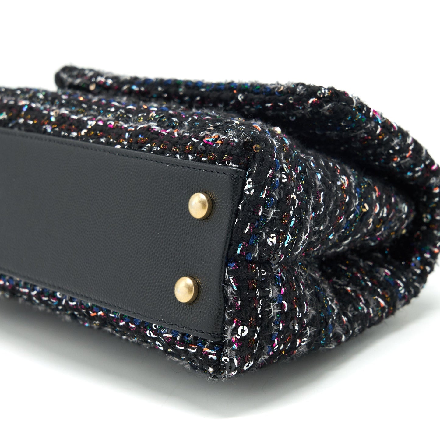Chanel small tweed coco handle 24cm black