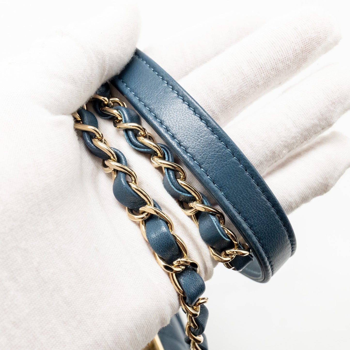 Chanel Small Trendy CC Flap Bag Lambskin Blue