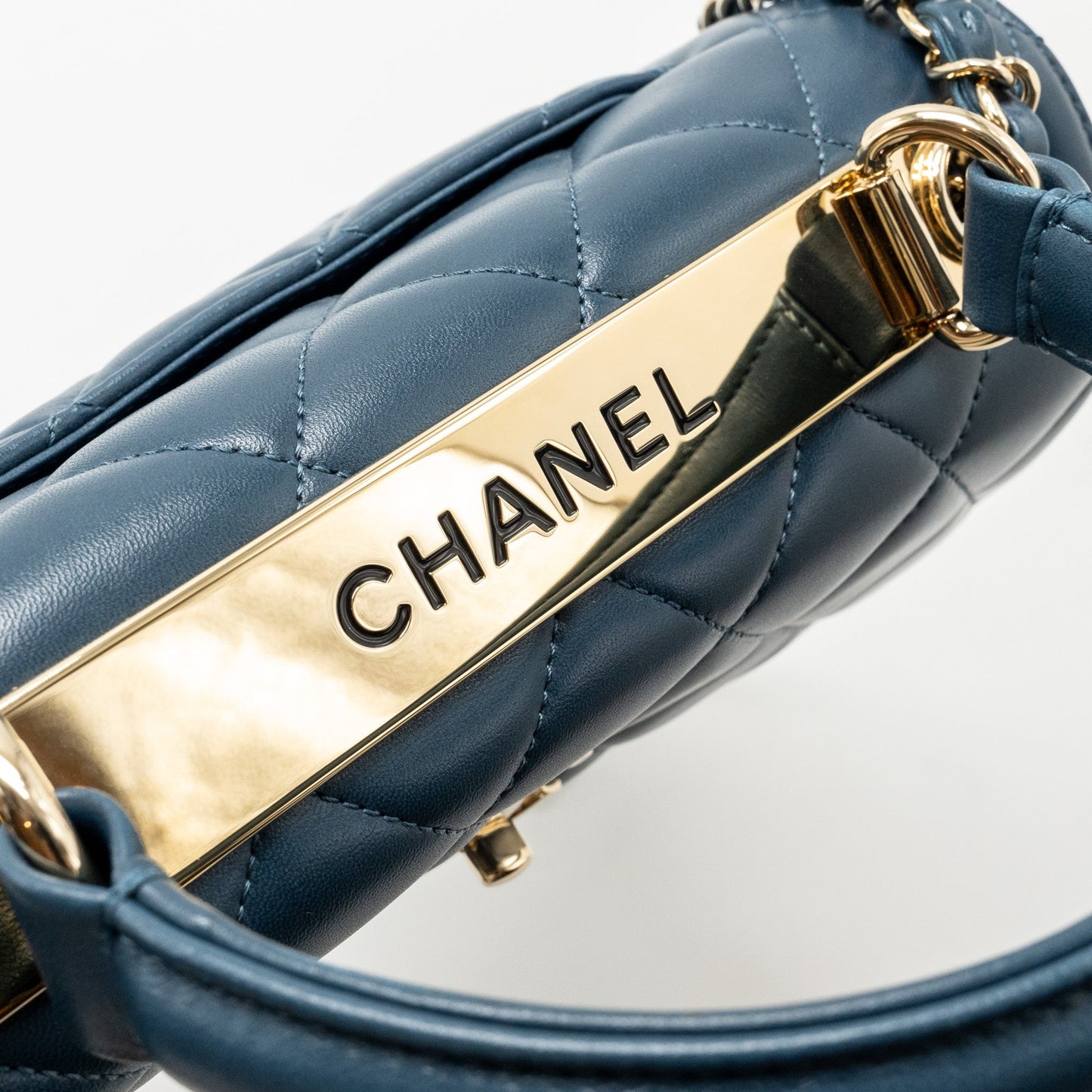 Chanel Small Trendy CC Flap Bag Lambskin Blue