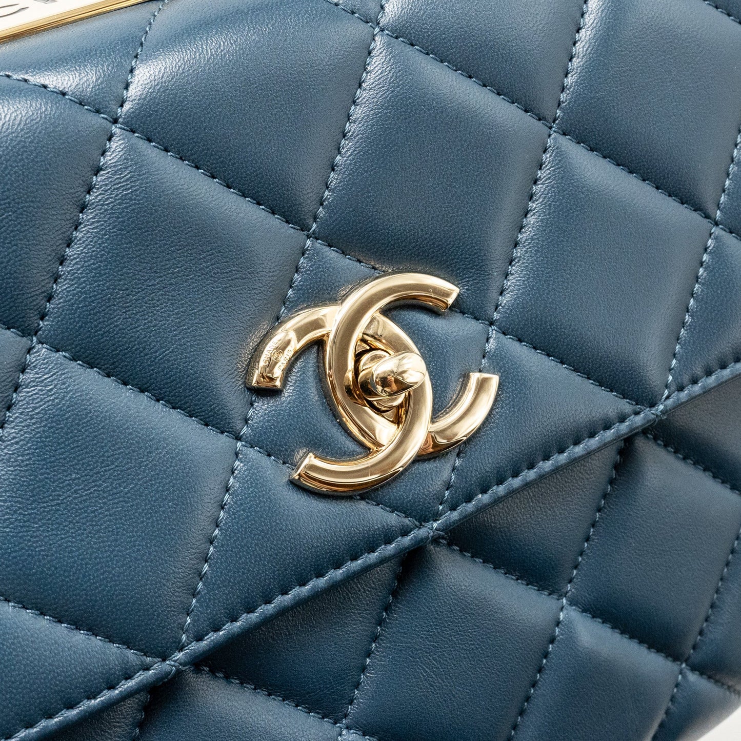 Chanel Small Trendy CC Flap Bag Lambskin Blue