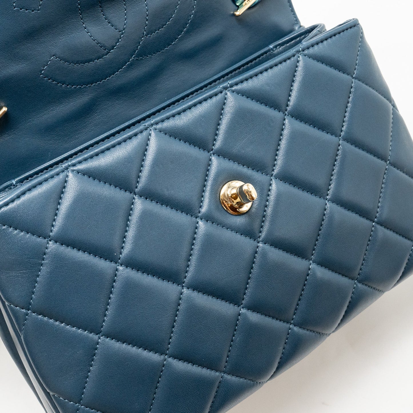 Chanel Small Trendy CC Flap Bag Lambskin Blue