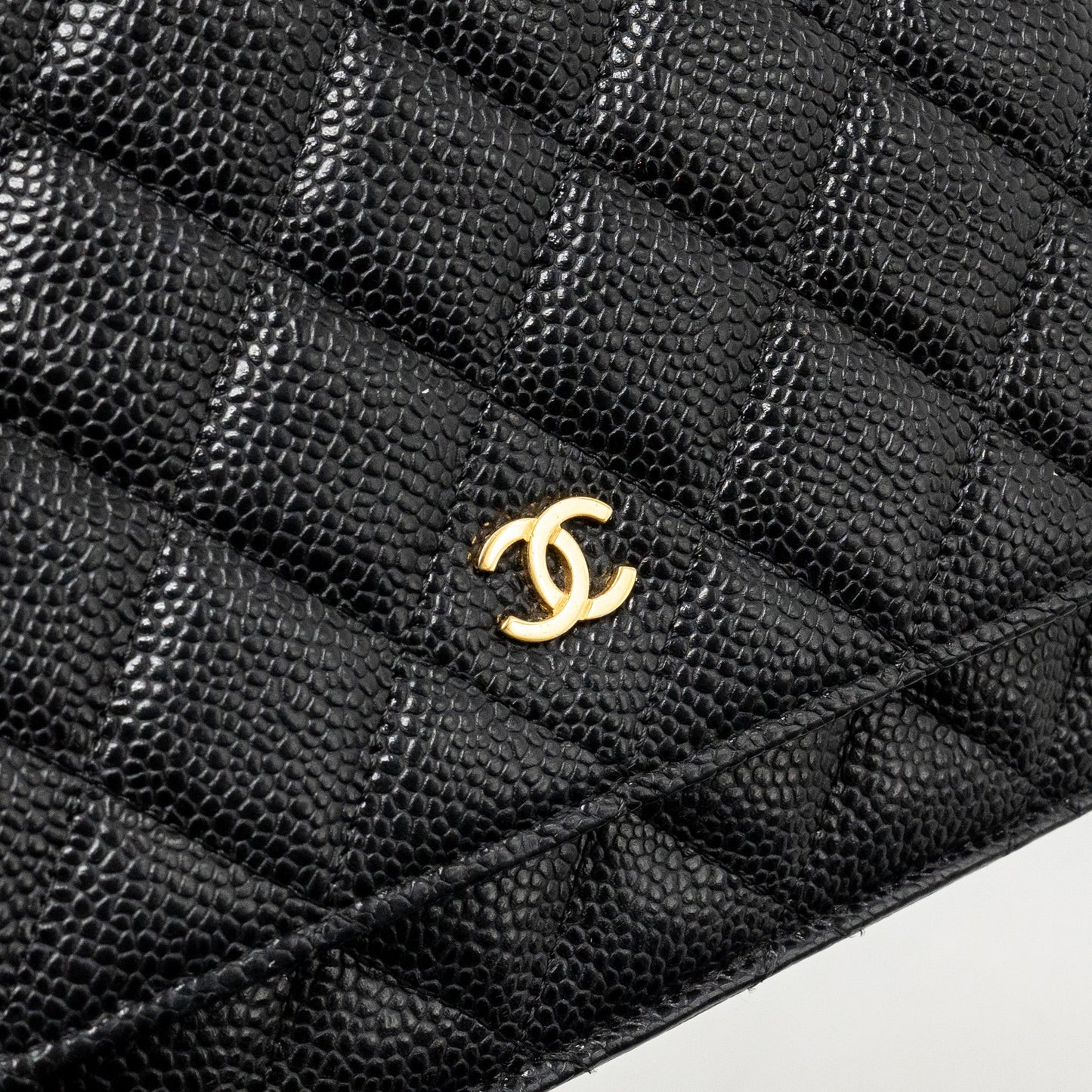 CHANEL Classic Wallet On Chain Caviar Black
