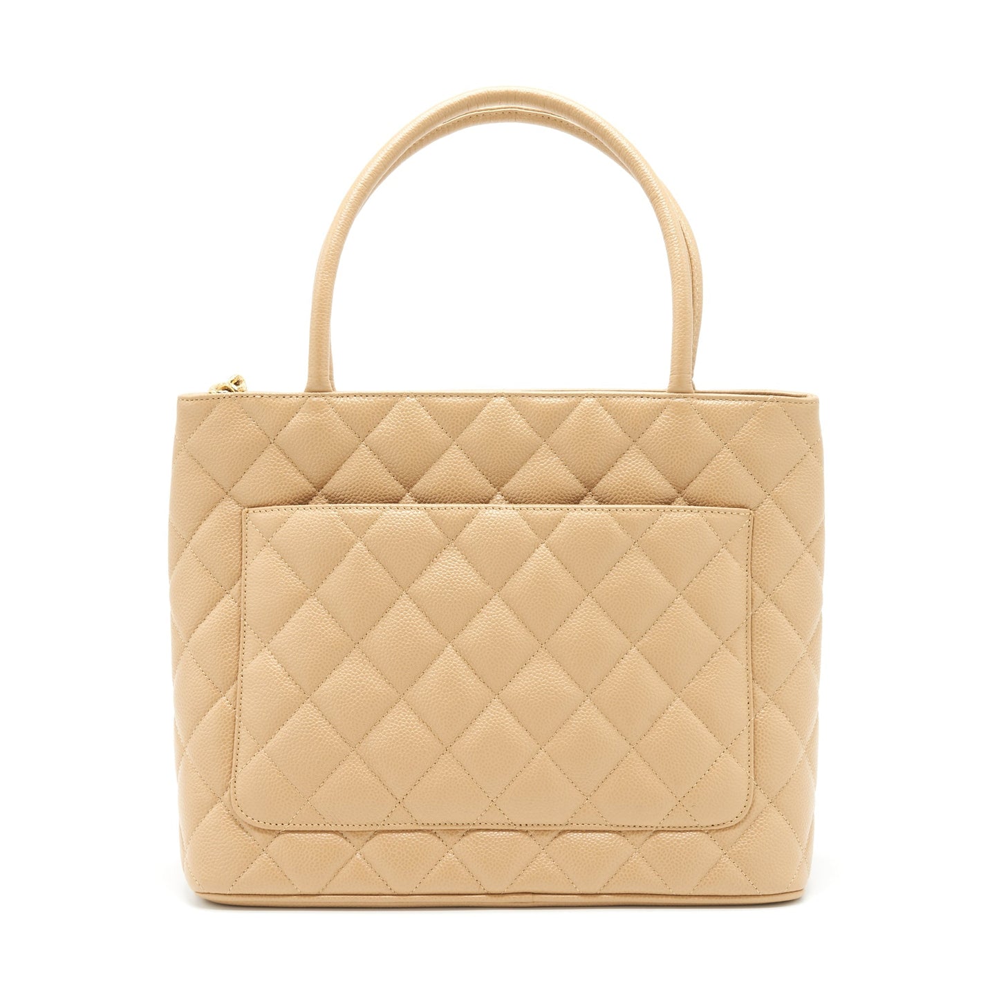Chanel  Medallion Tote Bag Caviar Beige