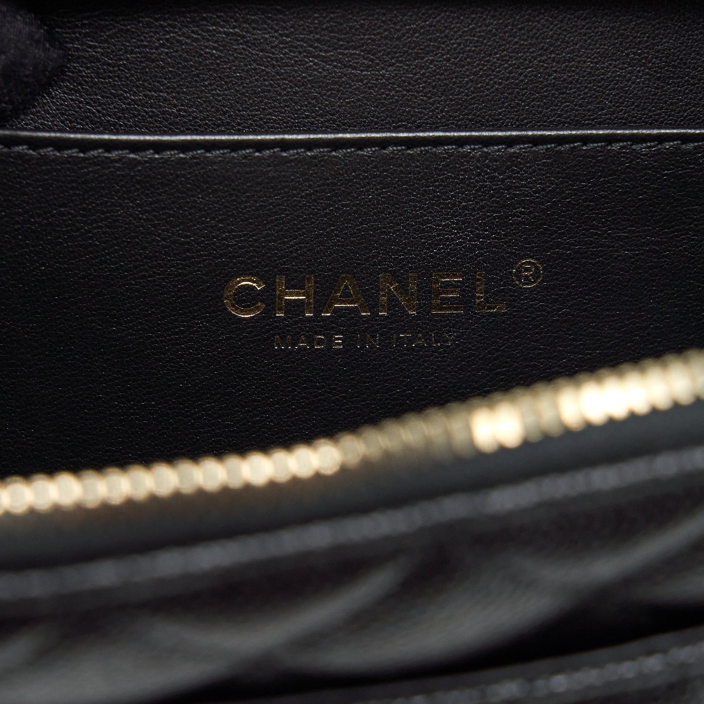 Chanel 22S Letter Top Handle Small Vanity Case Caviar Black Brushed