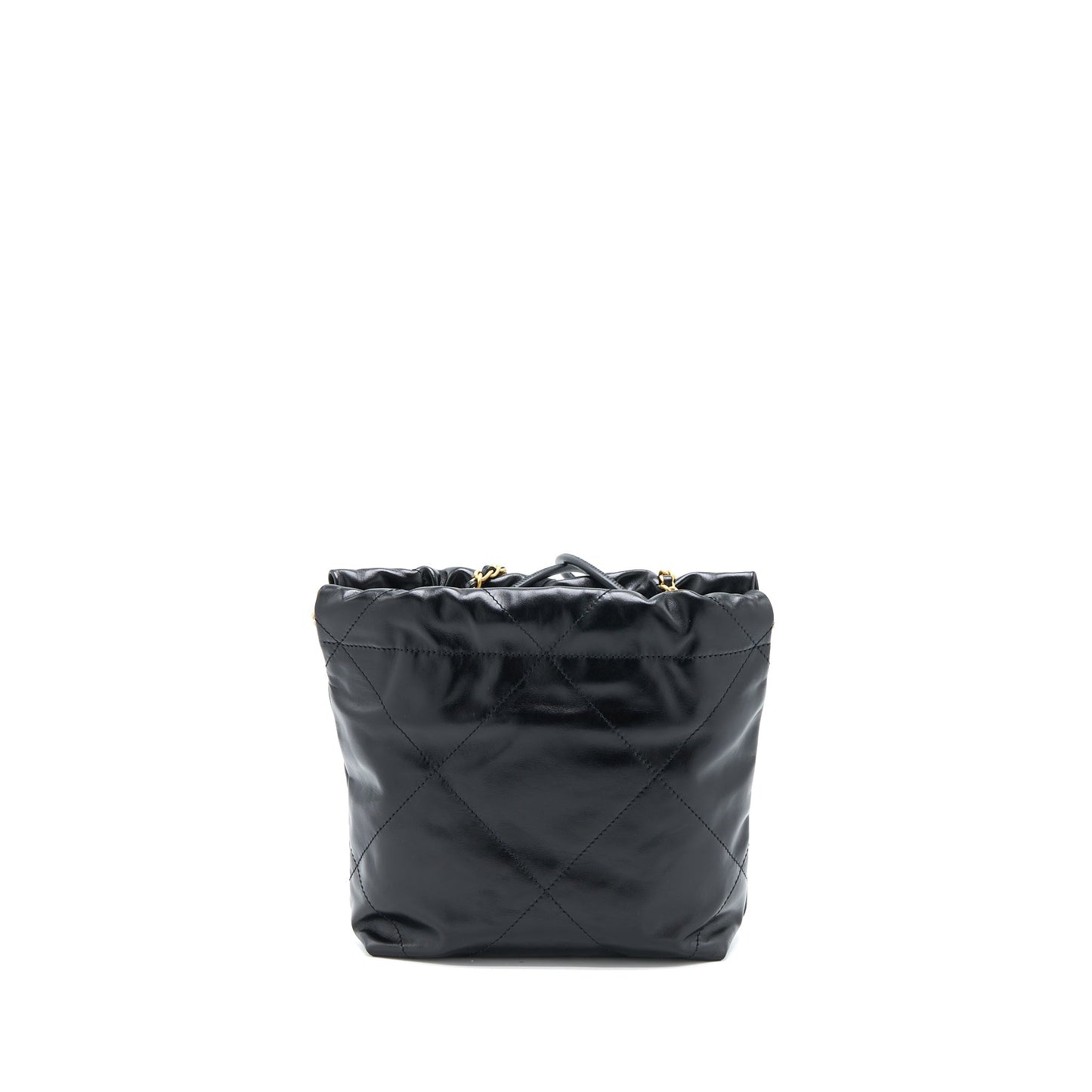 Chanel 23s Mini 22 Bag Aged Calfskin Black Brushed  (Microchip)