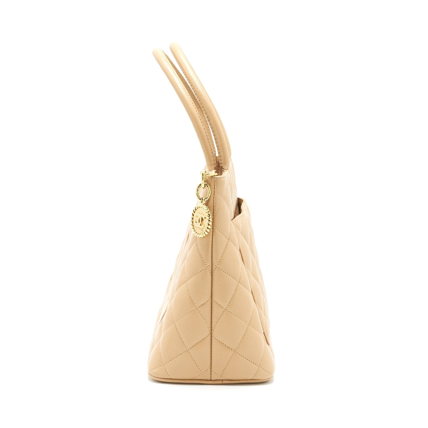 Chanel  Medallion Tote Bag Caviar Beige