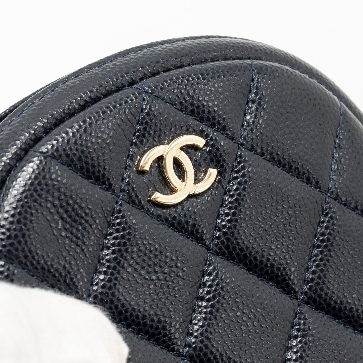 Chanel Mini Zipper Coin Purse Caviar Navy L