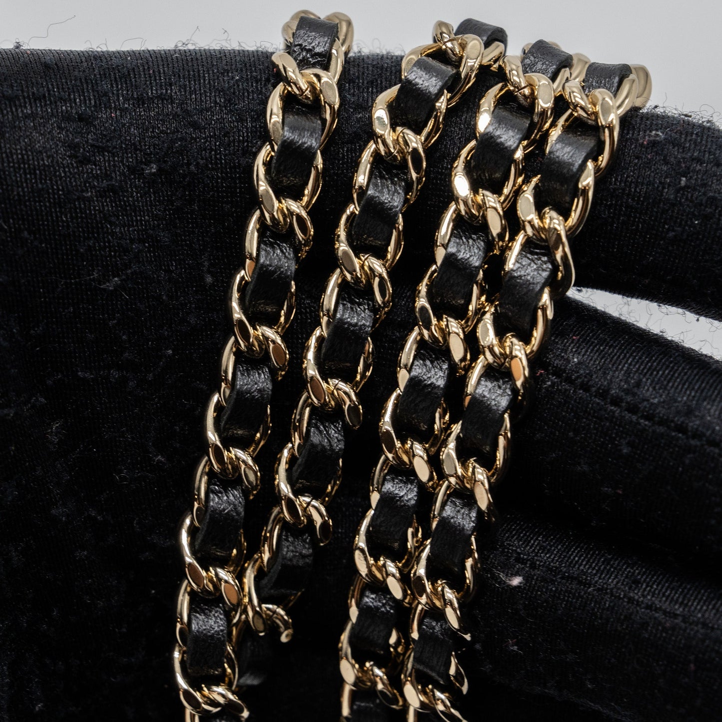 Chanel Top Handle Mini Vanity Case with chains Lambskin Black L