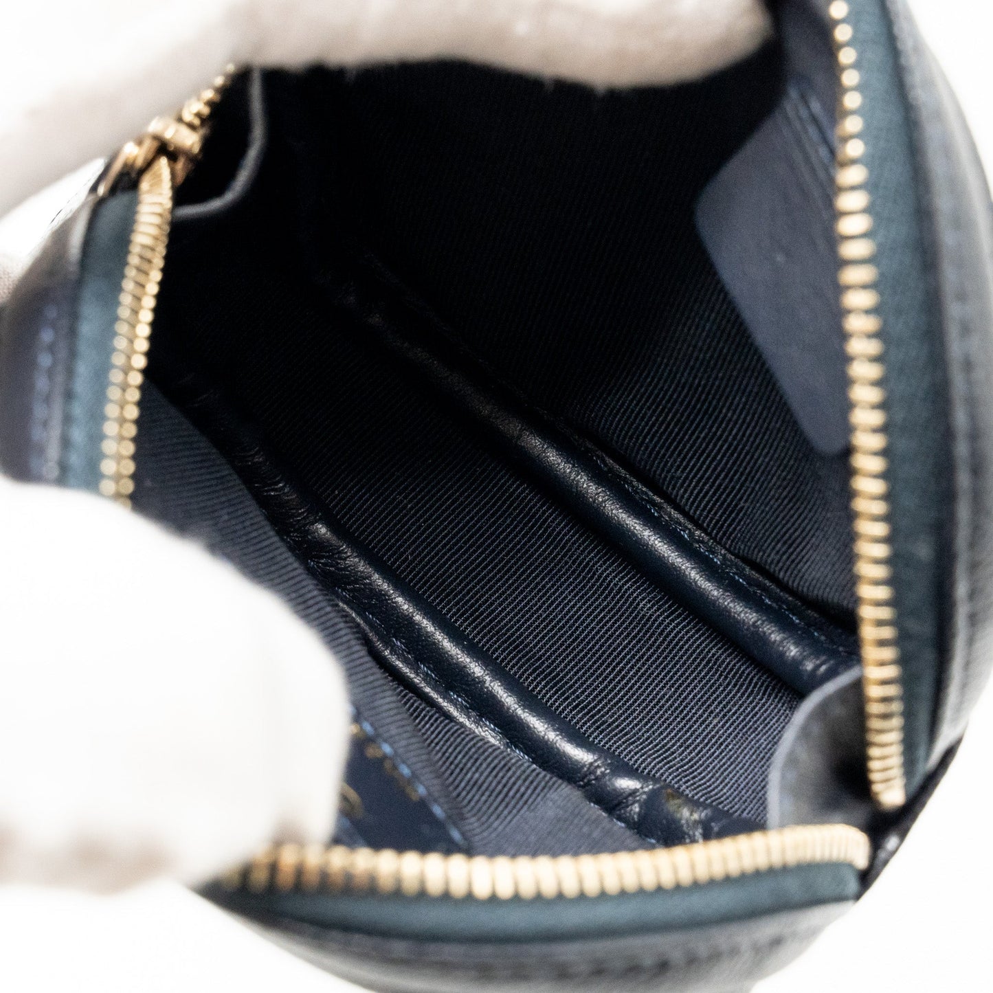 Chanel Mini Zipper Coin Purse Caviar Navy L